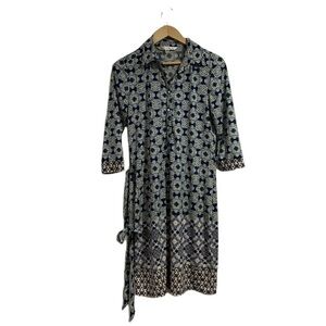 Max Studio dress Small belted 3/4 button down front and sleeve gently worn